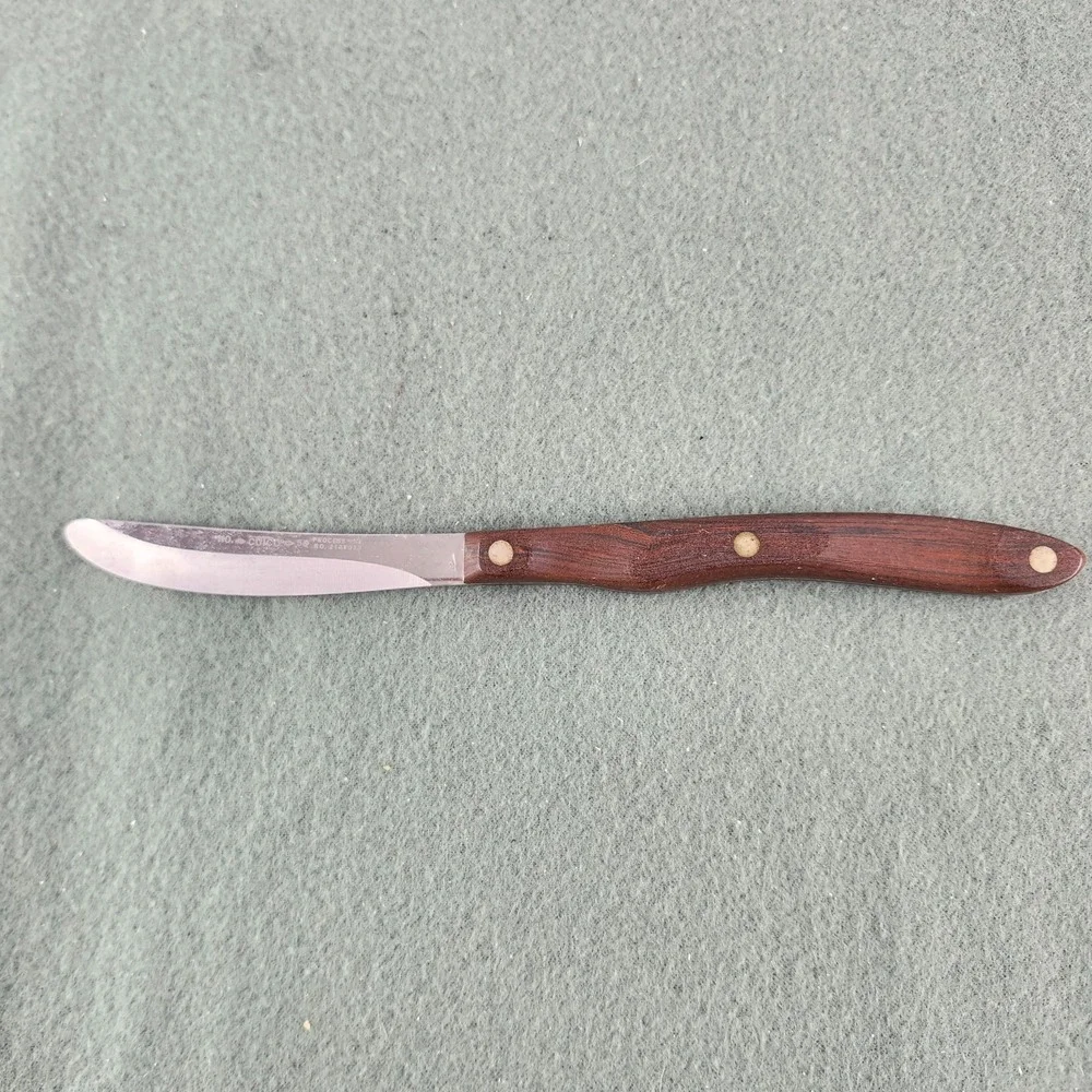 Cutco No. 59 Non-Serrated Table Steak Knife Dark Brown Handle Vintage